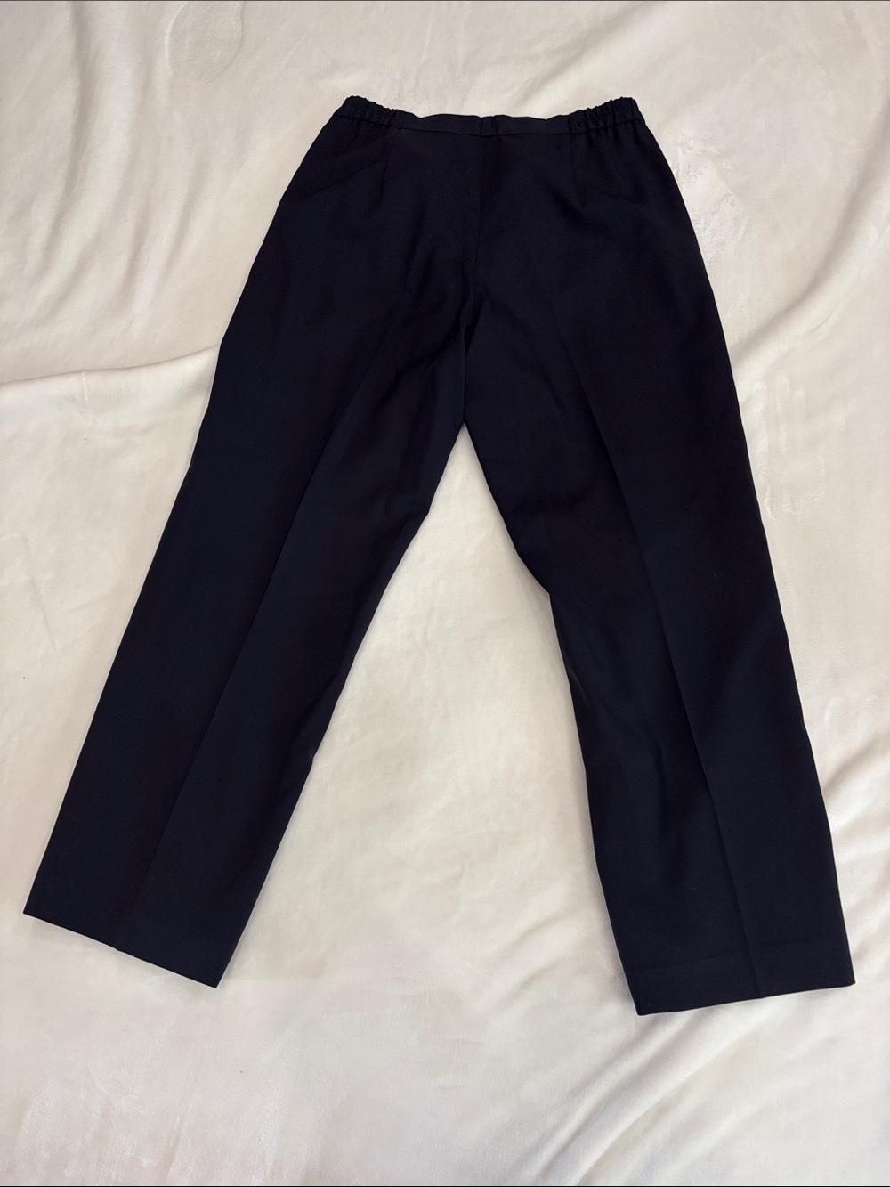 Vintage Navy Wool Tailored Trousers - Picture 5 of 5